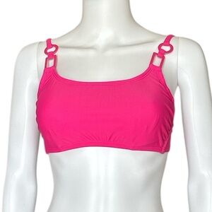 Shade & Shore Ring Detail Hidden Underwire Pink 🩷 Bikini Top Women's Size 36C.